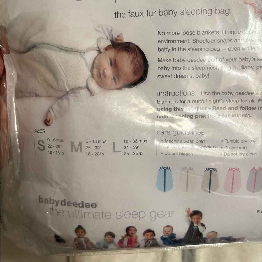baby deedee Sleep Nest Teddy Kids Pajamas Sleep Sack - White and gray - Picture 7 of 8